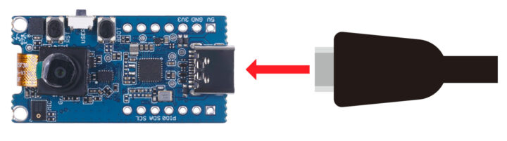 Grove-Vision-AI-connected-with-USB-Type-C