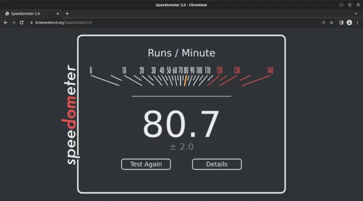 Rockchip RK3588S Speedometer 2.0 Chromium Ubuntu