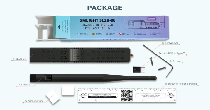 SMLIGHT SLZB 06 package content