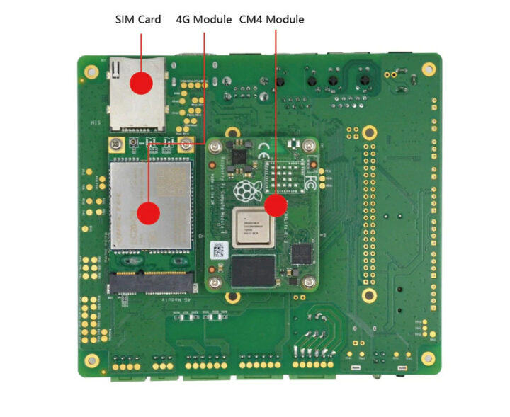 Raspberry Pi CM4 4G LTE module SIM card slot