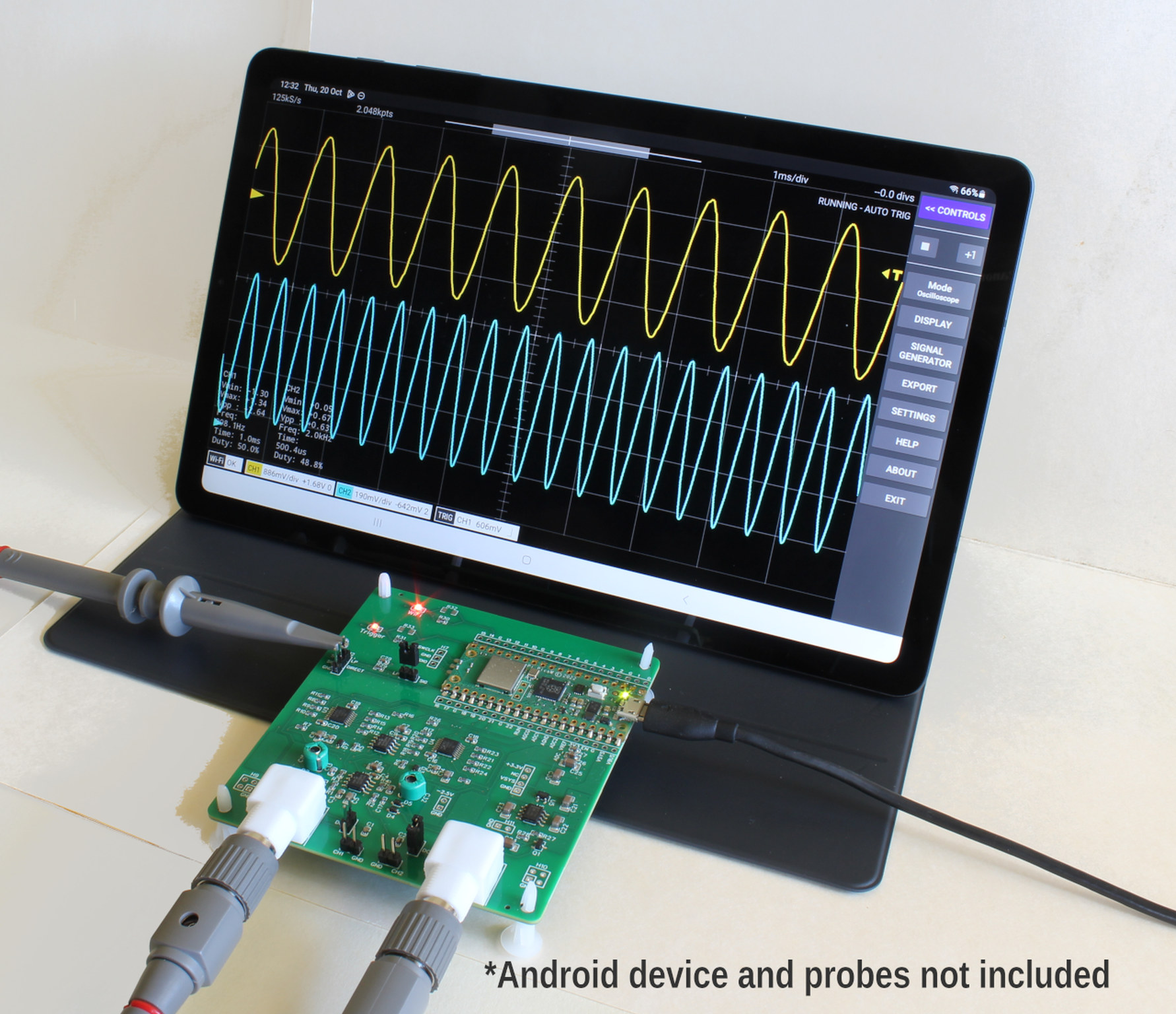 Scoopy Android oscilloscope app