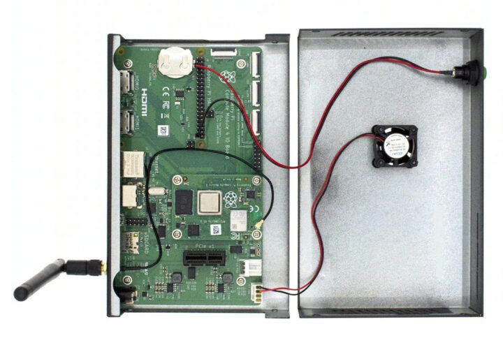 CM4 IO board case fan power button antenna