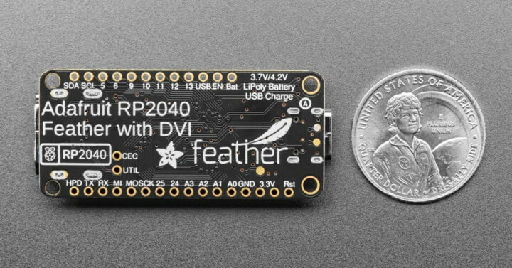 Adafruit RP2040 Feather with DVI