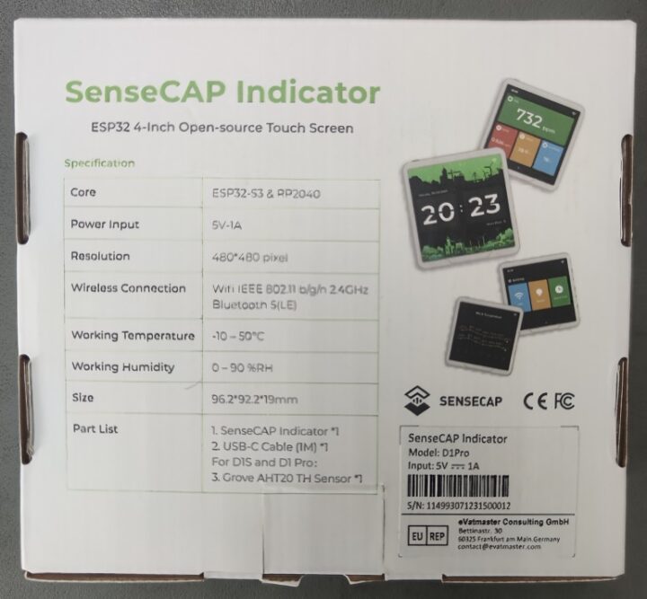 SenseCAP Indicator D1Pro package back