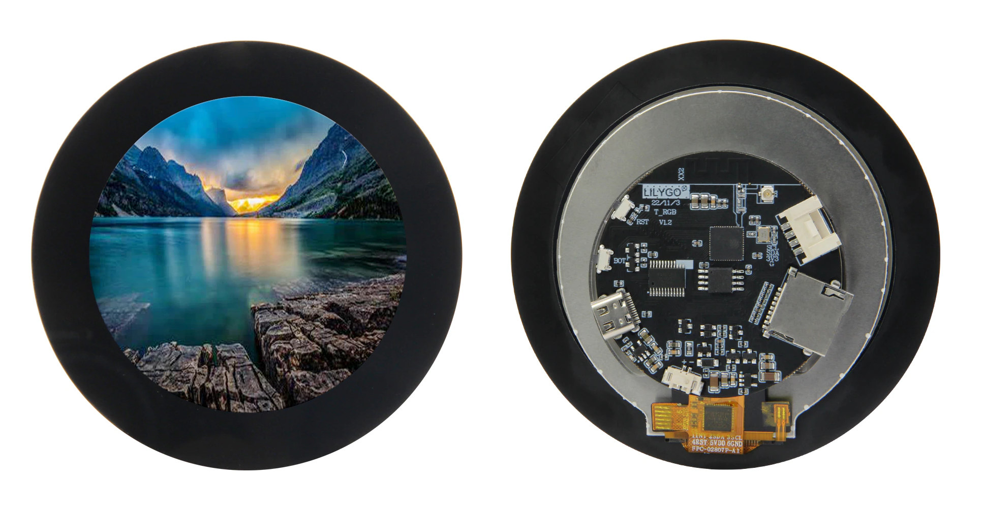 T RGB ESP32 S3 board 2.8 inch round display