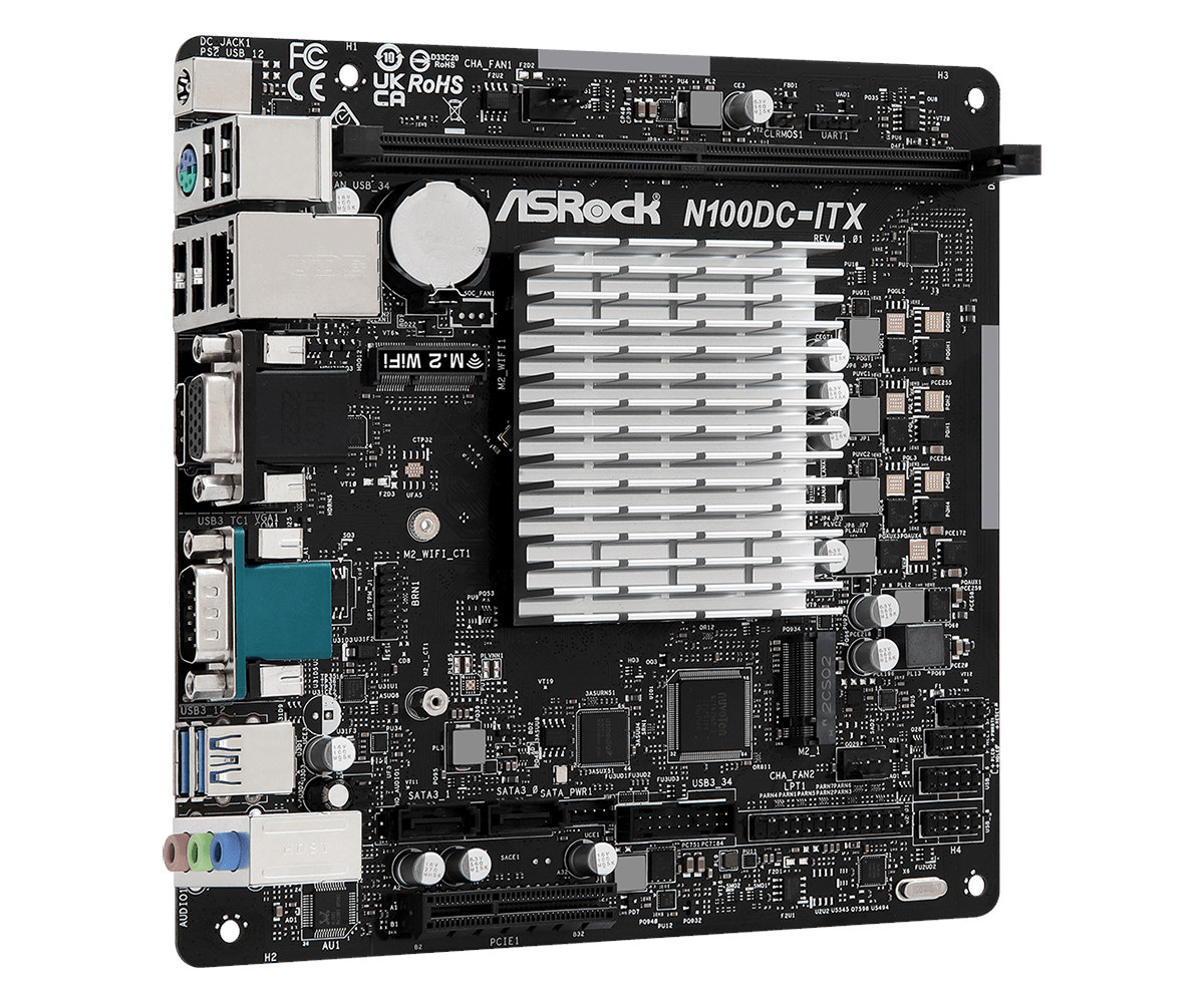 ASRock N100DC ITX motherboard