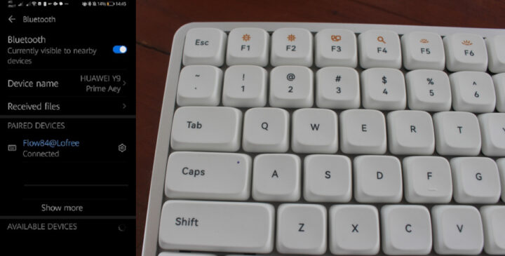 Bluetooth Connection Lofree keyboard