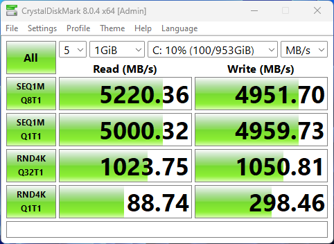 Khadas Mind Mini PC NVMe SSD performance