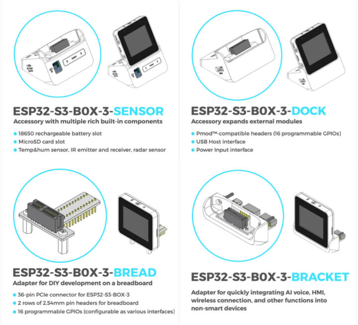 ESP32 S3 BOX 3 PCIe Expansion Modules