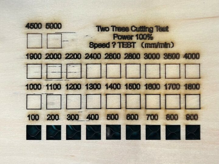 Cutting Test Power 100% TTS-20 Pro