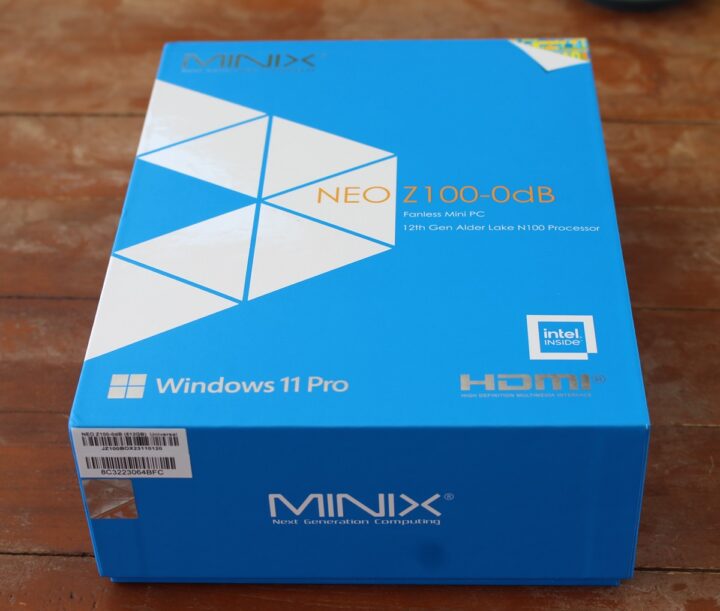 MINIX Z100-0dB mini PC package