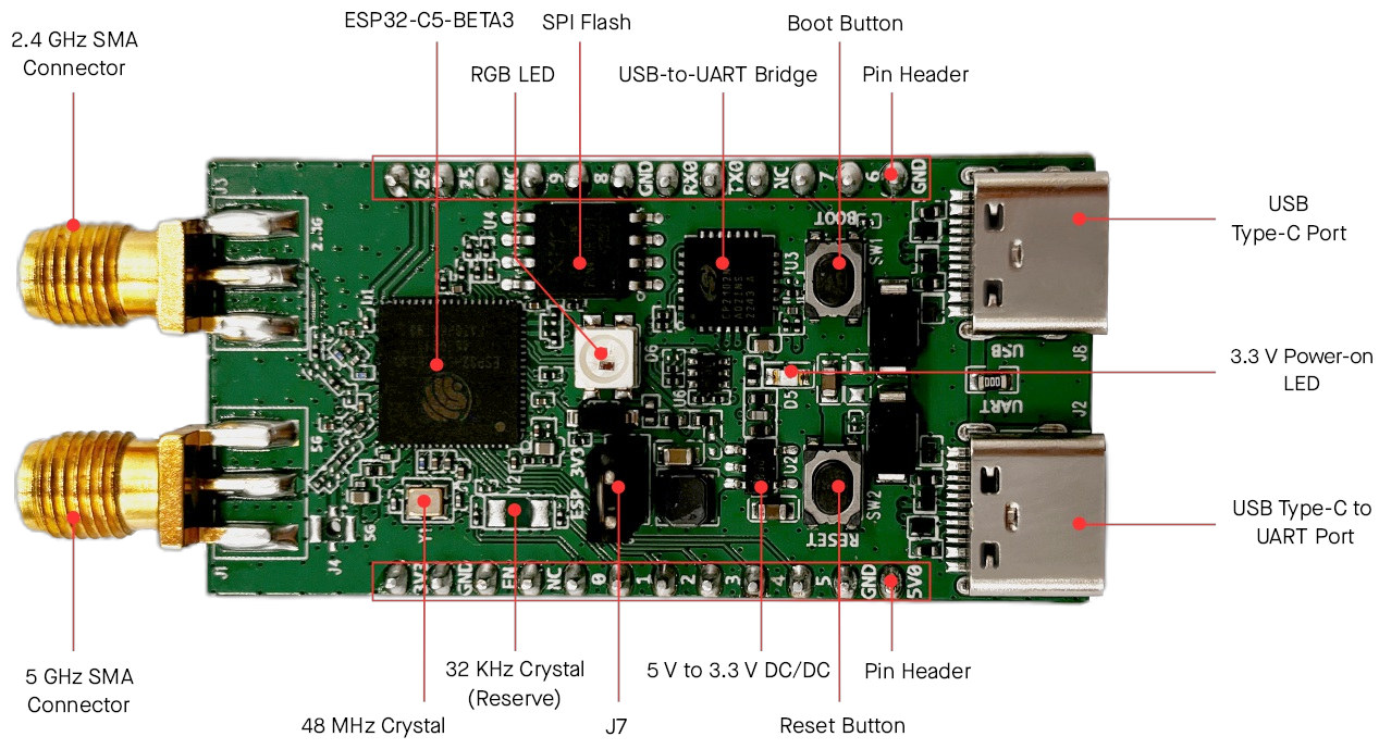 ESP32 C5 test board