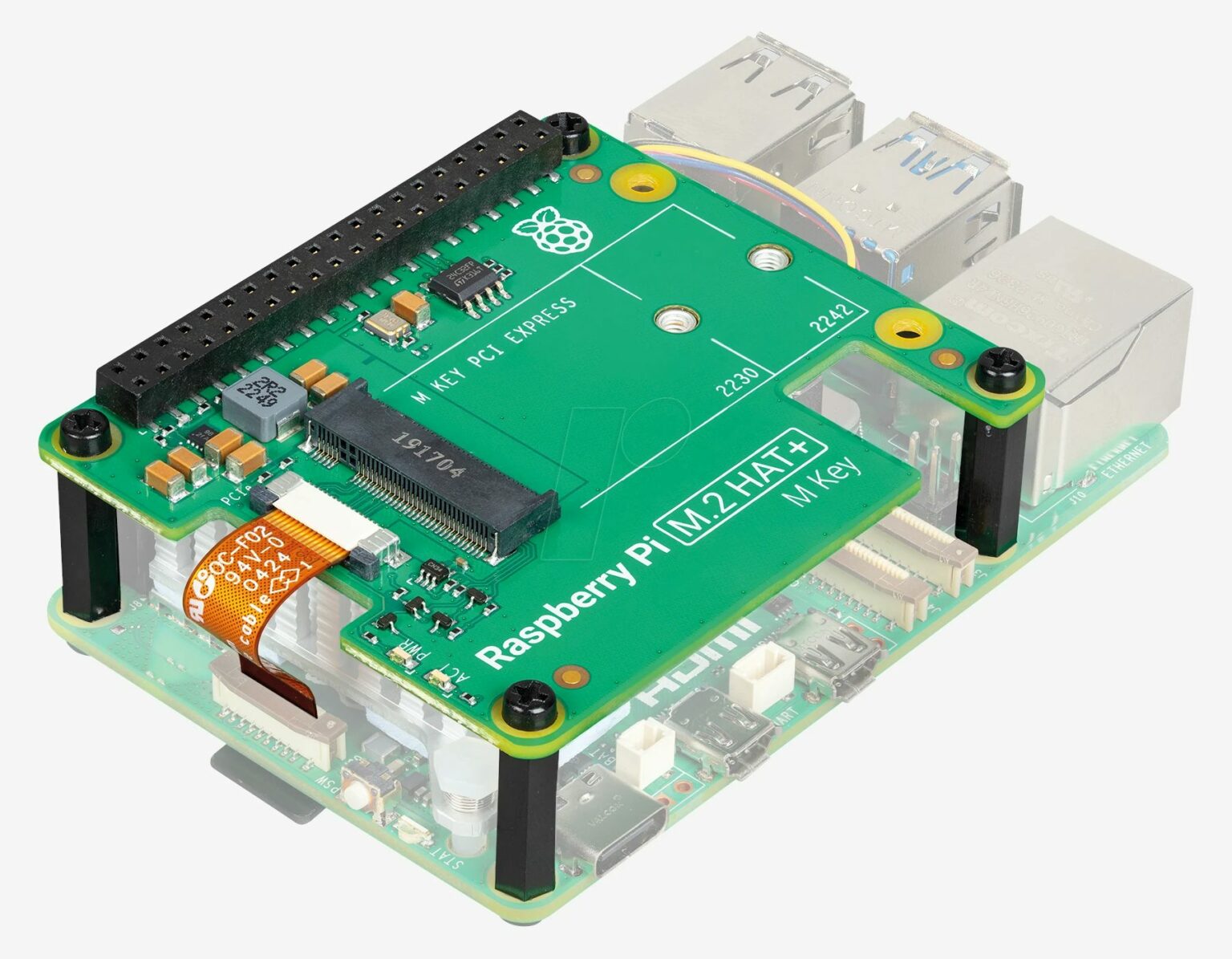 Raspberry Pi ในงาน Embedded World 2024: กล้อง AI, บอร์ด M.2 HAT+ M Key ...