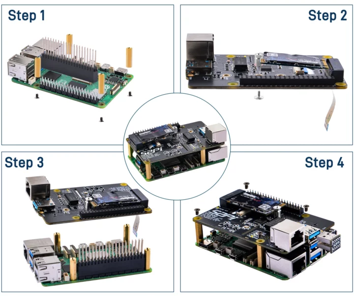 52Pi 2.5GbENVMe HAT Installation steps