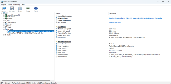 GEEKOM AE7 2.5Gbps RealTek Semiconductor RTL8125