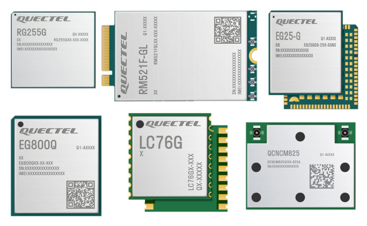 Quectel function modules LTE Cat 1 4 5G Wi Fi 6 and GNSS