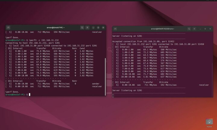 ubuntu24 iperf3 wlan