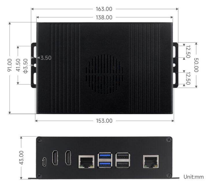 Pi5 Module BOX-A details size