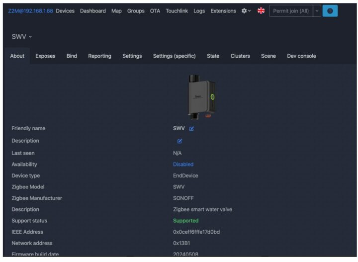 SonoffZBWaterValve HomeAssistant1
