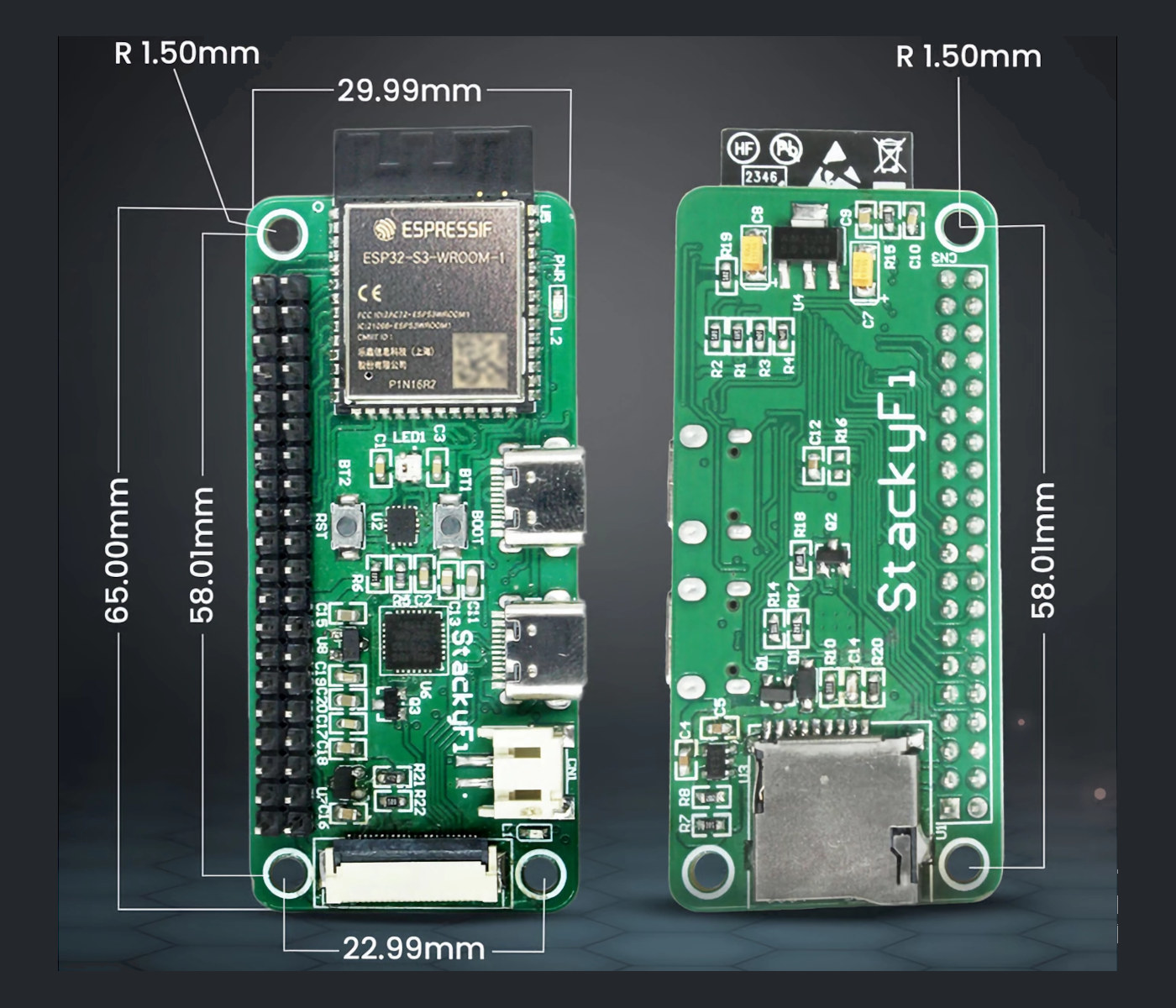 StackyFi ESP32-S3 Raspberry Pi Zero board
