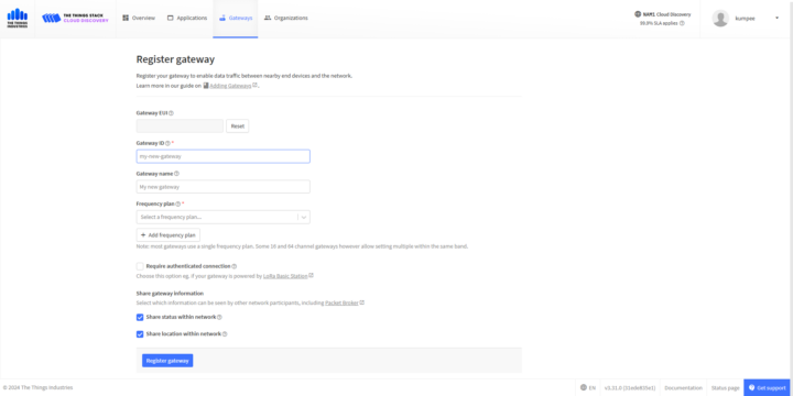 Register SenseCAP M2 LoRaWAN Indoor Gateway