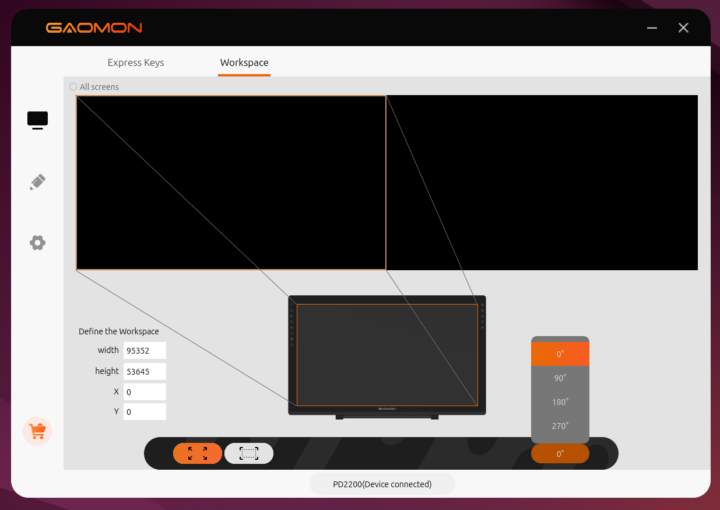 GAOMON workspace linux