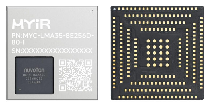 MYC-LMA35 System On Module Top view and Bottom view