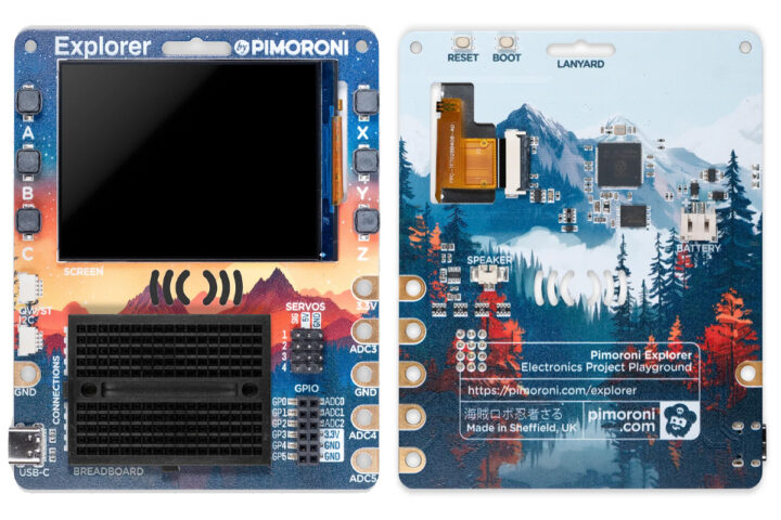 Pimoroni Explorer Starter Kit Top and Bottom