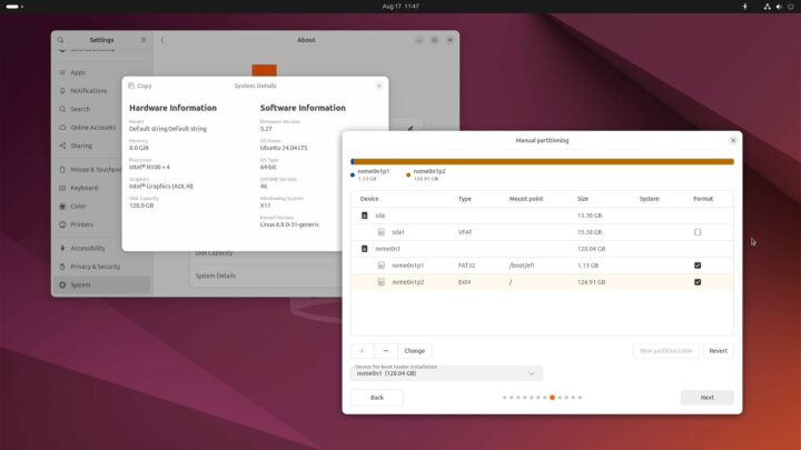 ubuntu partition confirm