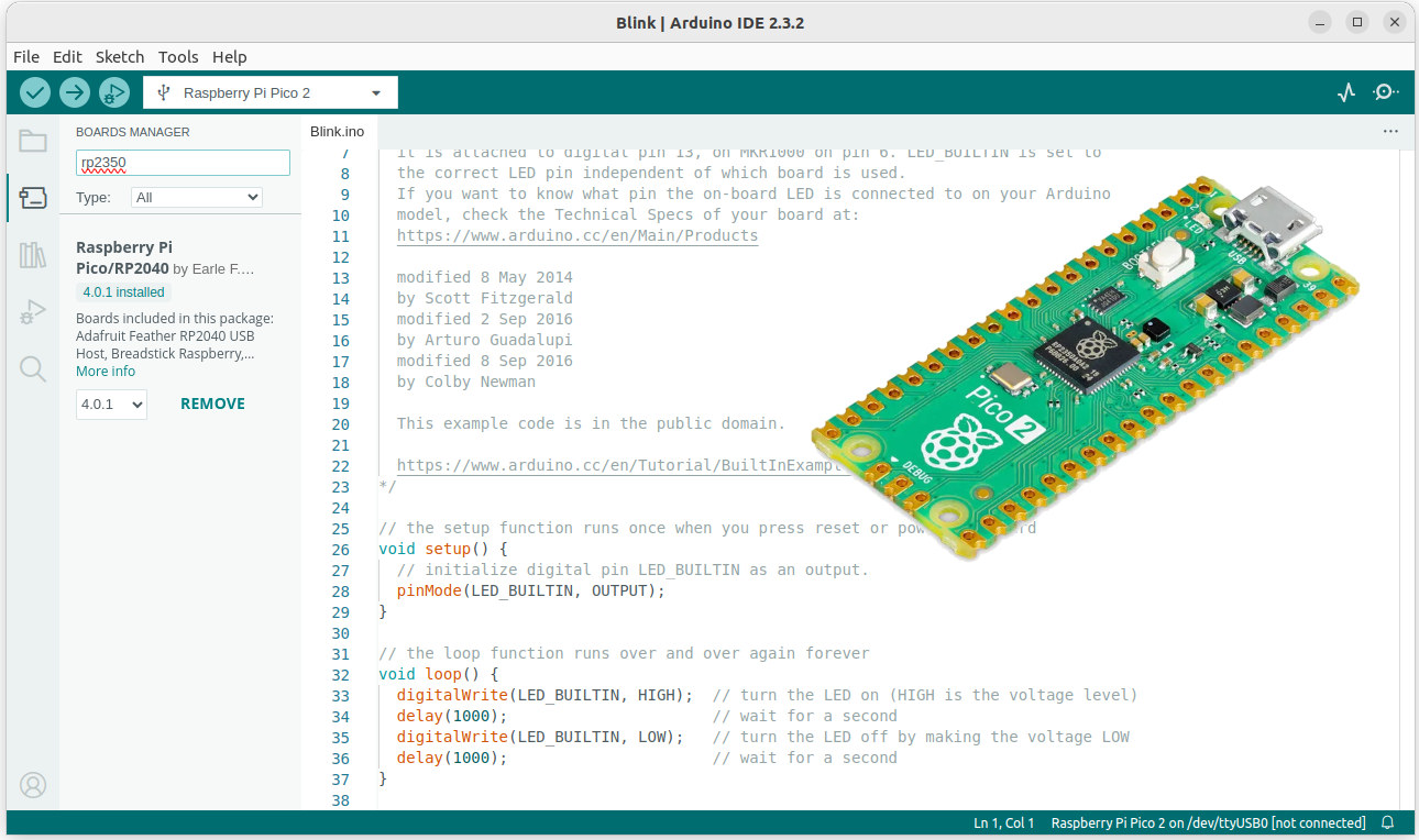 Raspberry Pi RP2350 Arduino