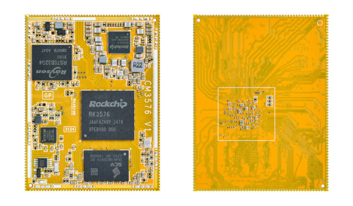 Rockchip RK3576 castellated system on module