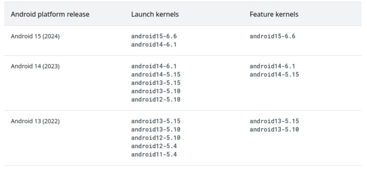 Android 15 Linux 6.6