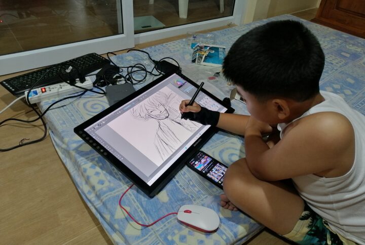 Drawing on GAOMON PD2200 Pen Display