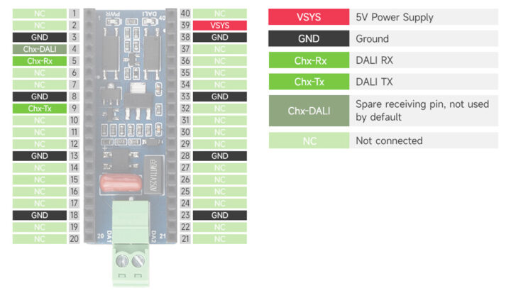 DALI2 Expansion Module PinOut