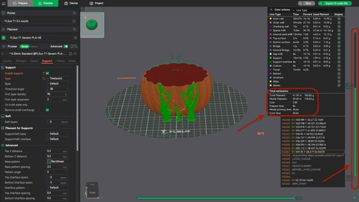 FlsunSlicer preview check layer