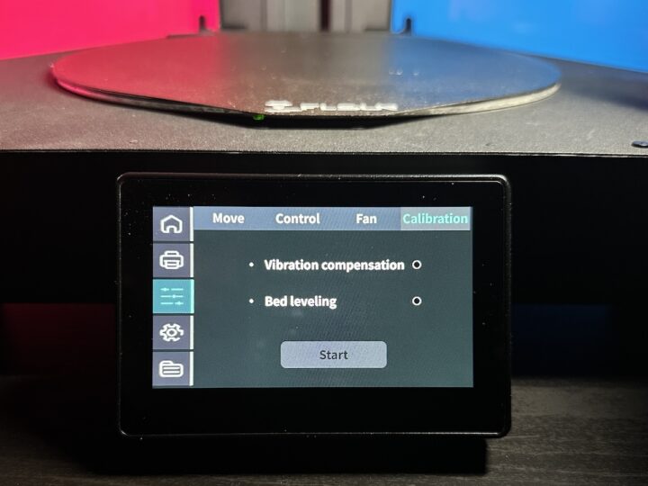 flsun t1 lcd display calibration mode