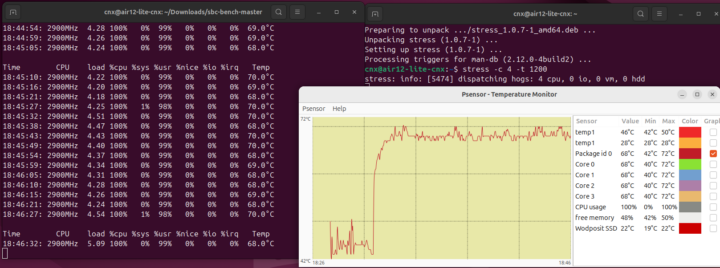 Stress test Intel N100 CPU.