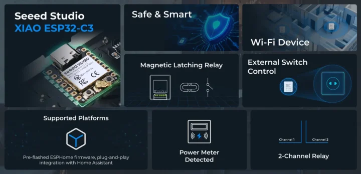 2 channel Wi Fi AC relay highlights