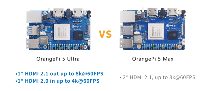 Orange Pi 5 Ultra vs Orange Pi 5 Max