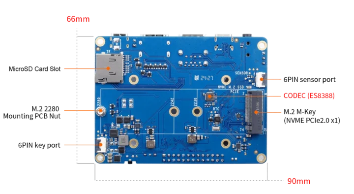 Orange Pi CM5 Carrier Board M2 socket