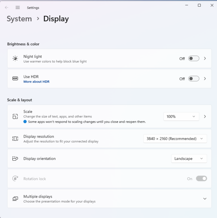 System Display windows