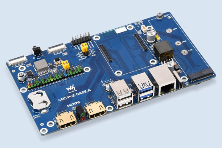 Waveshare Raspberry Pi Compute Module 5 IO Board With PoE Feature