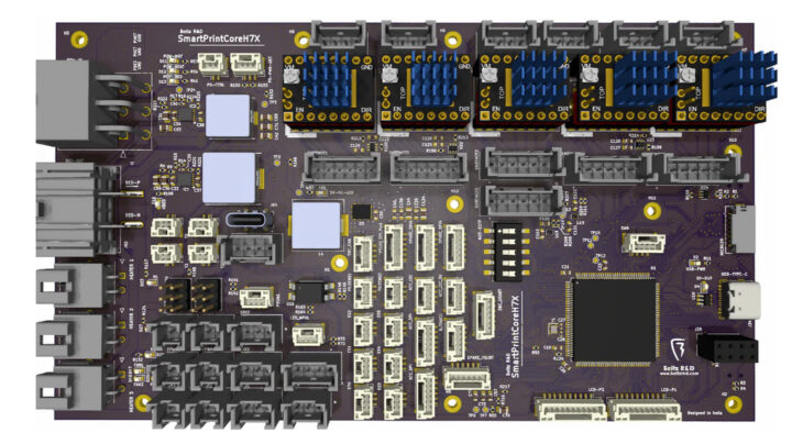 SmartPrintCoreH7x Open Source 3D Printer Mainboard top view (1)