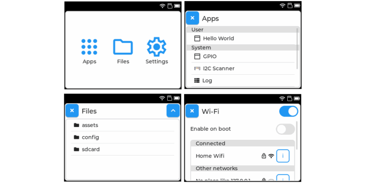 Tactility graphical user interface