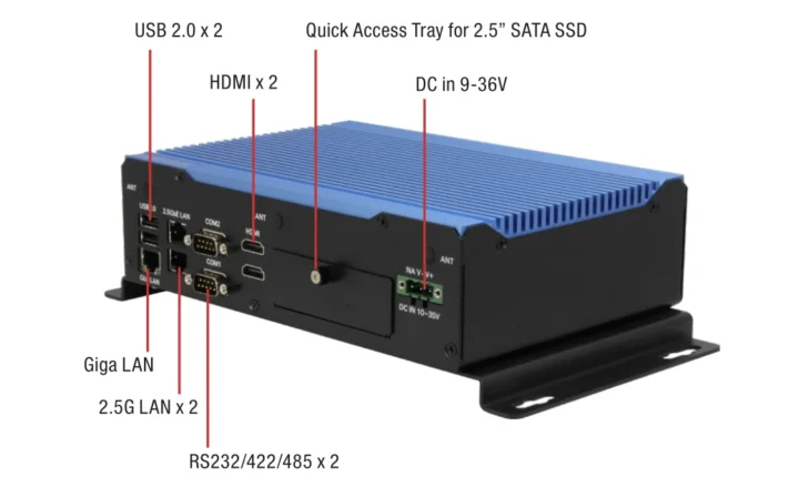 AAEON BOXER 6647 MTH Rear Panel