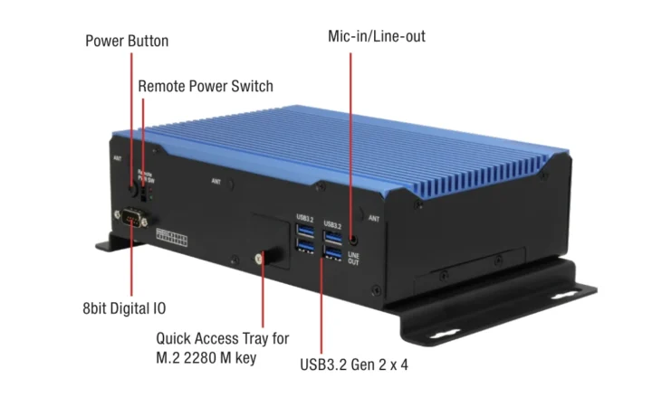 Intel Meteor Lake embedded Box PC with M2 tray