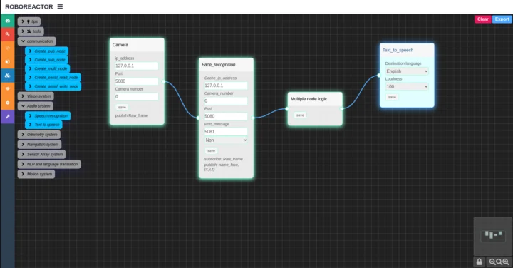 Roboreactor node generator visual programming