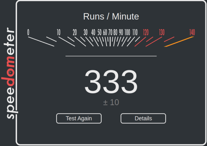 Speedometer 2.0 test