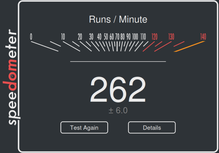 Speedometer 2.0 test firefox