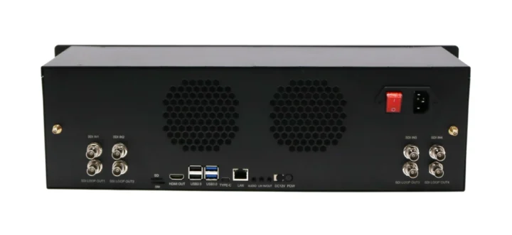 4K video encoder four SDI inputs four SDI loop outputs